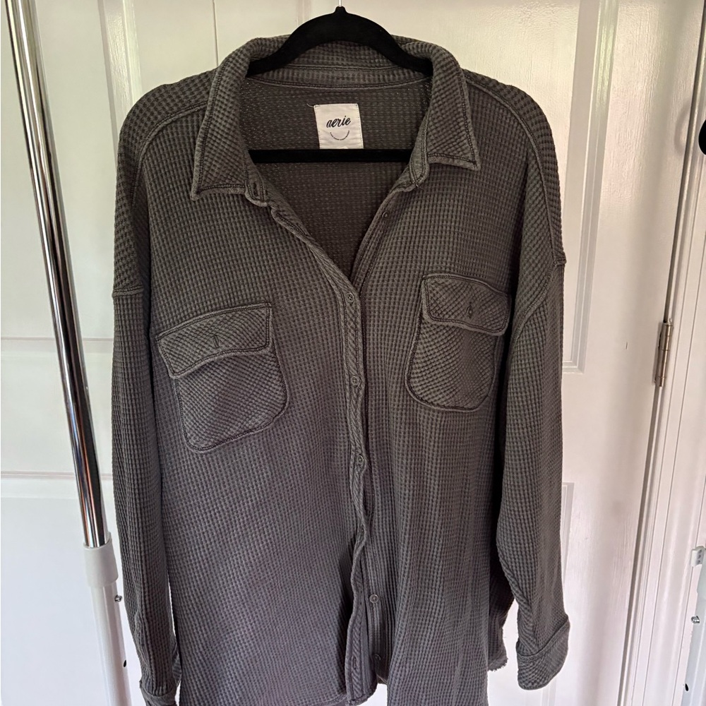 Aerie Charcoal lumberjane